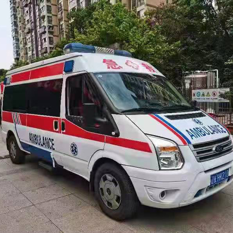 老边长途救护车护送病人返乡